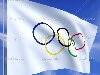 Олимпийский флаг - Стоковое изображение