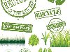 Векторный клипарт Экология, трава, экологические значки, иконки.