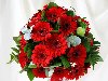 Скачать оригинал: букет, герберы, цветы, листья - 2048x1365