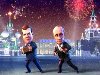 Анимации президента Д.А. Медведева (слева) и премьер-министра В.В. Путина ...