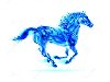 Идущая голубая лошадь огня. by Vasyl Duda