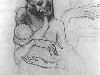 Мать и дитя и четыре рисунка ее правой руки. 1904. 13x11.