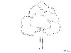 Растровая раскраска дерево - 1182х1715