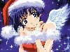 Аниме обои картинки Милая снегурочка Сакураба Аой из аниме синее синего
