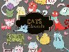 КлипАрт - Смешные коты16 PNG | 105 Мб Милые рисованные разноцветные коты и ...