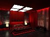 Черно-красная спальня