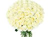 Большой букет прекрасных белых роз как будто создан для поздравления самых ...
