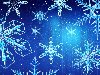 Широкоформатные обои Снежинки фон, Фон со снежинками (синий)