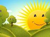 Летний детский футаж - Милое яркое солнышко улыбается. MOV | 125 Mb