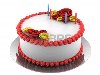 круглый торт со свечами изолированных на белом фоне Фото со стока - 10370015