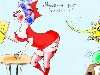 Карикатура: Мальвина учит Буратино, Марат Самсонов Мальвина учит Буратино