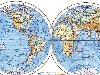 Физическая карта мира, все континенты, все океаны.