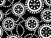 Бесшовные черно-белый геометрический орнамент stock photography