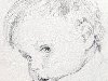 Вдумчивый малыш, портреты детей, графика, карандаш, 24х18