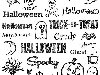 Элементы Halloween нарисованный вручную