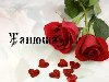 Картинки с именем Танюша - две розы и сердечки