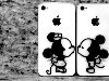 Фото Два телефона на которых нарисованы мышки