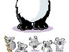Коала и панда мультяшные (Вектор) На democolor.com AI Eps | 11 Mb