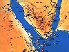 Туристическая карта Египта с местами для дайвинга в Красном море (англ.)