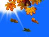 Падающие с неба осенние листья