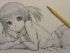 Как нарисовать лежащую с подушкой аниме девушку карандашом поэтапно ...