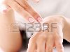Красивые руки с французский маникюр на белом фоне Фото со стока - 10883363