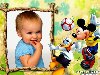 Яркая рамка для детей с Микки Маусом и Дональдом, вставить фото онлайн