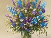 Теги: букет, полевые цветы, синие цветы, ваза, лиловые цветы
