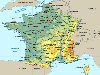 Карта Франции на русской языке в полный размер