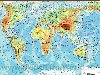 Физическая карта мира на русском языке. Размер: 2859x1880 px. Объем: 2,37Мб