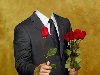 Скачать бесплатно шаблон Парень с розами для Фотошопа: