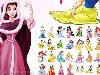 Принцессы из мультфильмов Уолта Диснея - PNG клипарт для фотошопа
