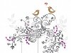 Любовь птиц и красивый цветочный орнамент Фото со стока - 11827385