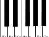 Вот схема расположения нот в октаве на пианино: