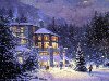 Домик в зимнем лесу - Новогодние картинки, рисунки и открытки - Бесплатные ...