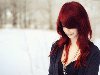 Категории: Девушка, Рыжие волосы, Снег, Без лица, Зима
