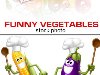 Веселые овощи на белом фоне - растровый клипарт. Funny vegetables