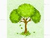 Летнее зеленое дерево в векторе для продажи в фотобанках - купить векторную ...