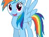 Рэйнбоу Дэш (Rainbow Dash)– самая энергичная из всех шести пони.