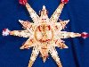 Рождественская звезда, выполненная из соломы. Размер: 68х68 см.