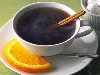Горячий чай обои, фото Чай на блюдце с долькой апельсина картинки
