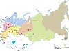 Карта России. Границы, названия и центры федеральных округов.