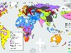 Карта мира. Доминирующие религии на данной территории