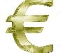 знак евро доллара 3d золотистый