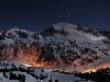 Широкоформатные обои Горы зимой, Вечерний вид на зимние горы