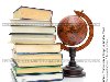 Книги и старинный глобус на белом фоне, фото № 4178063, снято 24 ноября 2012