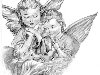 Ангелы у колыбели младенца (карандаш)