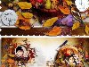 Осенние листья, декоративные украшения, грибы, ежик, цветы, птицы и другие ...