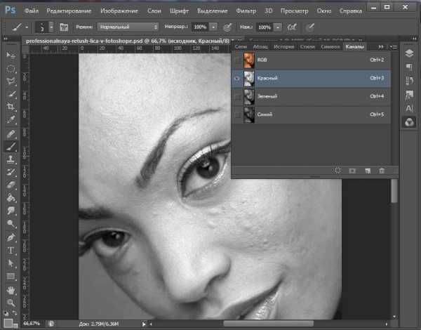 Коррекция фото в фотошопе лицо