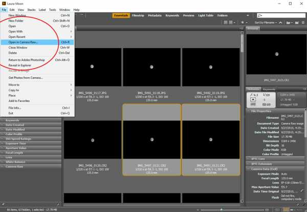 Как открыть raw в фотошопе